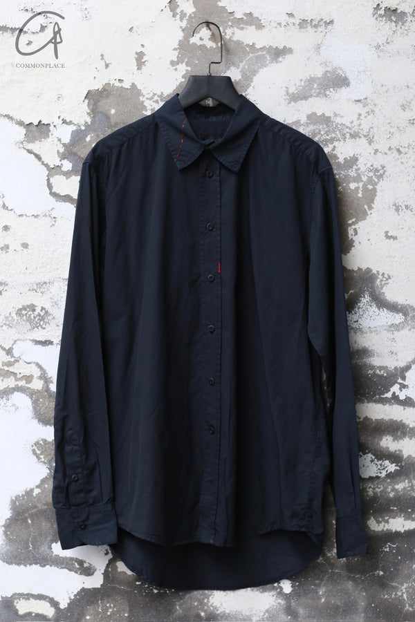 GEOFFREY B. SMALL Special silk hand-sewn shirt GBS-EV6S01-SHL Deep sea blue